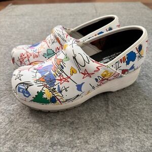 Skechers Work Slip Resistant Aloha Multi Color Print Slip On Shoes Women 8